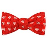 Valentine Hearts by Wild Ties red silk freestyle bowties