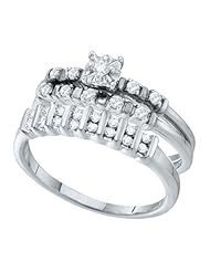 0.33CT DIAMOND ROUND CENTER TRIO SET