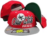 Ohio State Buckeyes Gray/Red Two Tone Plastic Snapback Adjustable Plastic Snap Back Hat / Cap