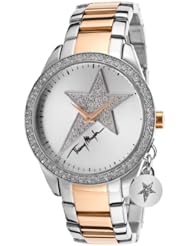 Womens Two-Tone Bracelet Silver-Tone dial