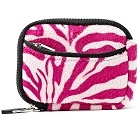 MAGENTA WHITE Animal Design Water Resistant Protective and Durable Carrying Sleeve Case For Panasonic Lumix DMC-GF3CK / DMC-GF3CW Point And Shoot Digital Camera