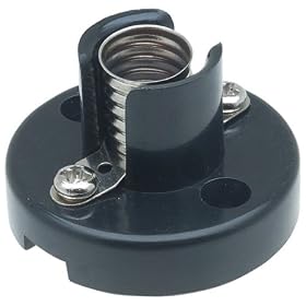 Brimal 10mm MES(E10) Black Bulb Holder Batten (2 Pack) (SL600)