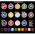 Custom Engraved Stainless Steel with Enamel Pet ID Tag - Medium Dog