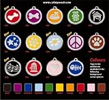 Custom Engraved Stainless Steel with Enamel Pet ID Tag - Medium Dog