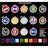 Custom Engraved Stainless Steel with Enamel Pet ID Tag - Medium Dog