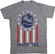 Shamu Flag Mens Grey Tee