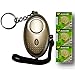 Minder Gold Mini Key Ring Personal Attack Rape Alarm 140db with Flashlight + Spare Battery Set - Secured by Design Approved (UK Police Preferred Specification)