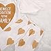 HOTONE Baby Boys Girls Long Sleeve Gold Heart Romper Pants Headband 3pcs Outfits(12-18 Months, White)