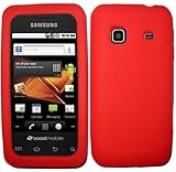 Red Silicone Jelly Skin Case Cover for Samsung Galaxy Precedent M828C