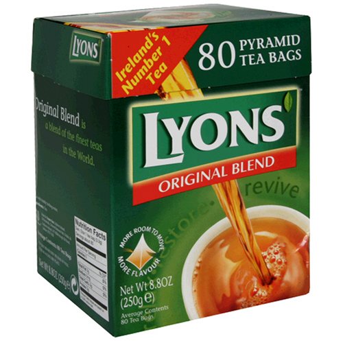 Lyons Pyramid Tea, Original Blend, Tea Bagss, 80-Count Package (Pack of 3) by Lyons