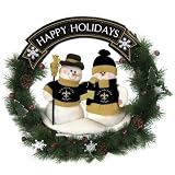 New Orleans Saints Team Snowman Wreath