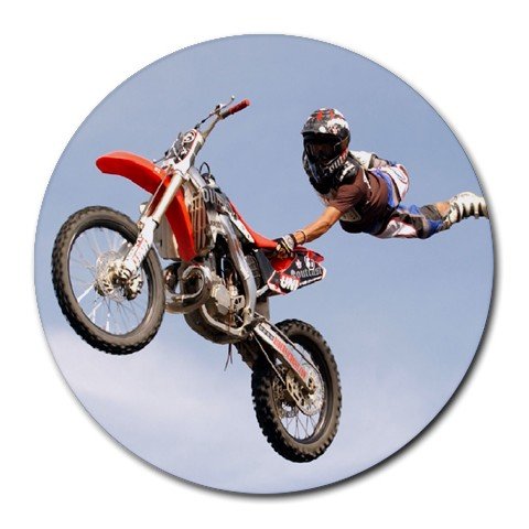 Motocross Sport Round Mouse Pad