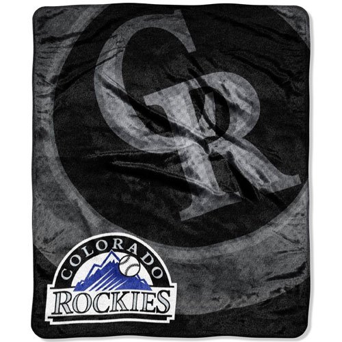 Colorado Rockies MLB Royal Plush Raschel Blanket (Retro Series) (50x60