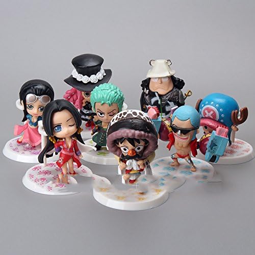 Anime One Piece Luffy Boa Hancock Zoro Kuma Franky Perona Robin Chopper Mini PVC Figure Toys 8pcs/set OPFG300
