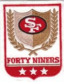Vintage 1980s San Francisco SF 49ers 4 inch Old Logo Crest Patch -(new old stock) Sew On Throwback