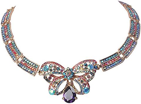 PearlPlus Women's Butterful Crystal Necklace