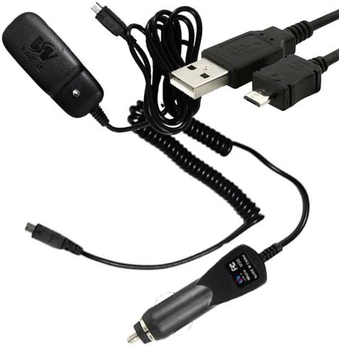 New Premium Bundle Value Pack Combo Rapid Car / Vehicle Charger + Home / Travel Wall Charger + USB Data Charge Sync Cable Compatible for Blackberry Z10 Shine Wireless Brand