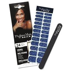 Myleene Klass Nails 24 WRAPS & NAIL FILE BLUE SPARKLE DESIGN