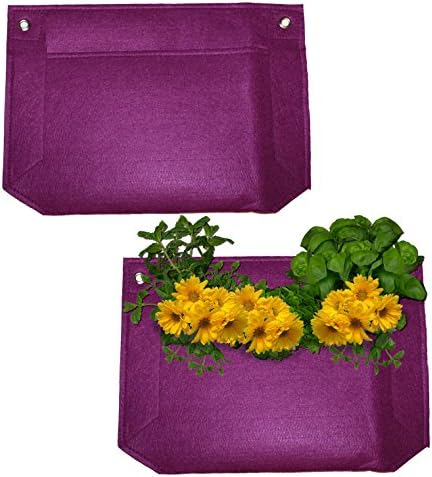 1 Pocket Vertical Garden Planter By Invigorated Living, Waterproof Garden Pots for Indoor &amp; Outdoor Use on Patios, Balconies &amp; Apartments, Easy to Hang &amp; Fill with Flowers, Herbs &amp; Vegetables