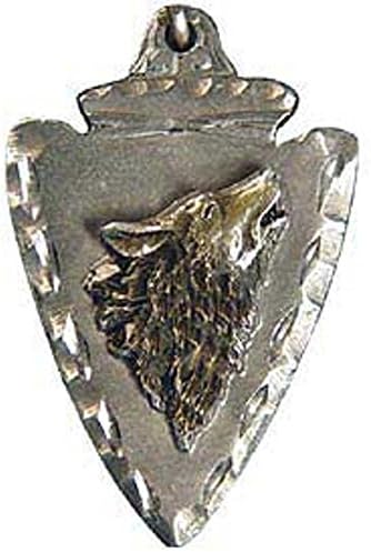 Arrowhead with Wolf Keychain
