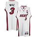 adidas Miami Heat #3 Dwayne Wade White Puerto Rico Basketball Jersey