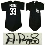 Signed Albert Pujols Maple Woods College Baseball Jersey Before Pujols became a star for the St. Louis Cardinals and now the Los Angeles Angels of Anaheim, he was a stud at Maple Woods Community College in Kansas City, MO. He played there in 1999, his only season, and hit .461 for the year. Drafted by the St. Louis Cardinals, he went on to become a 2x World Series Champion (2006 and 2011), 3x NL M