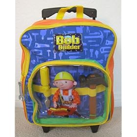 Bob the Builder Rolling Backpack Luggage : Bonus Tools by Curilla Biscuit Entertainment Inc