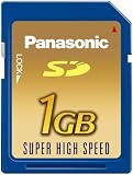 Panasonic 1GB SD Memory Card with up to 10MB/s (up to 133x) writing speed