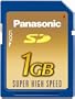 Panasonic 1GB SD Memory Card with up to 10MB/s (up to 133x) writing speed