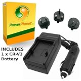 PowerPlanet CR-V3, CR-V3P, LB01 Battery Travel (UK, Europe, USA Mains/Car) Charger and CR-V3 Battery. Fast 2hr Charge. For BenQ, Casio, Kodak, Konica, Kyocera, Minolta, Nikon, Olympus, Pentax, Sanyo, Toshiba, Vivitar