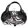 Zebra Print Designer Stachel - Black