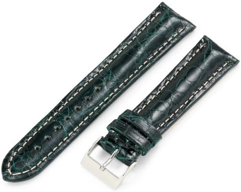Artisan of Italy CITSP300-0720MR Men's Sport Padded Crocodile 20mm Green Watch Strap
