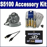 Fujifilm Finepix S5100 Digital Camera Accessory Kit includes: XD2GB Memory  ....