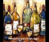Wine Painting, Still Life Painting, Oil Painting, Canvas Art c0215