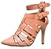 Breckelle's NATALY-21 Caged Ankle Strap Pointy Toe High Heel Pump