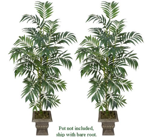 TWO 6′ Artificial Bamboo Palm Trees