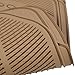 Beige Nibbed Rubber Floor Mats Front & Rear 3Pc with Runner Liner