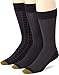 Gold Toe mens Microfiber Fashion 3 Pack dress socks, Navy, Shoe Size 6 - 12.5 US