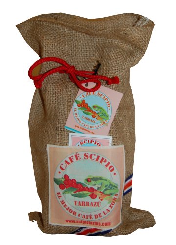 Cafe Scipio Whole Bean Coffee with Jute Bag, Medium Roast, 1-Pound Bag