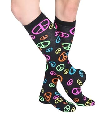 Long Peace Sign Socks,P538