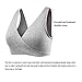 Nursing Bras,Sunzel 3PACK Womens Cotton Sleep Bras For Breastfeeding and Maternity (L, Black/Light Gray/Dark Gray)