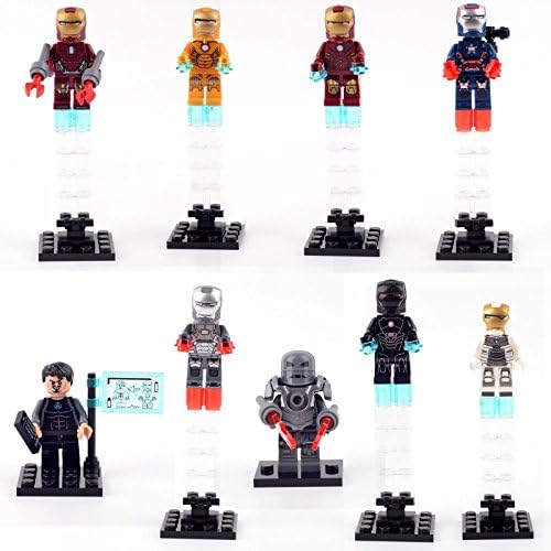 9 Set Minifigures IRON MAN GEMINI MARK 39 Figures Building Brikcs Toys