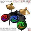 Alecias Swirl 01 Colors Skin by WraptorSkinz fits Guitar Hero 4 World Tour Drum Set for Nintendo Wii, XBOX 360, PS2 & PS3 (DRUMS NOT INCLUDED)