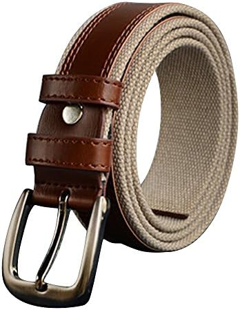 Men Imitation Leather Pin Buckle Belts Fashion Waist Strap Belt Waistband Brown