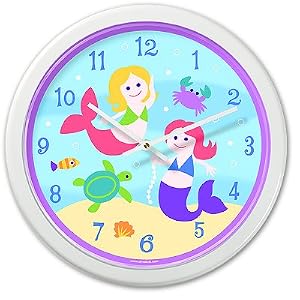 Olive Kids - Mermaids Clock (White)