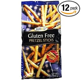 Glutino Gluten-Free Pretzel Sticks, 14.1-Ounce Bags (Pack of 12)