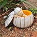 Top Collection Miniature Fairy Garden and Terrarium Sleeping Fairy Baby in White Pumpkin Statue