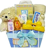 It's A BOY! New Baby Gift Basket with Teddy Bear