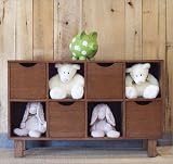 Product details for Bratt Decor blu Storage Cubbie in Wheat Stain