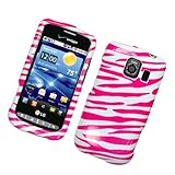 Zebra Skin White/ Hot Pink Hard Protector Case Cover For LG Vortex VS660